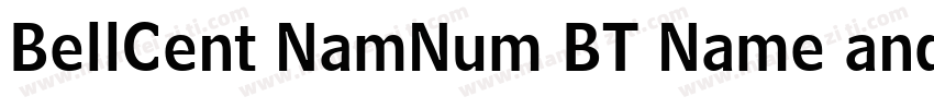 BellCent NamNum BT Name and Number字体转换